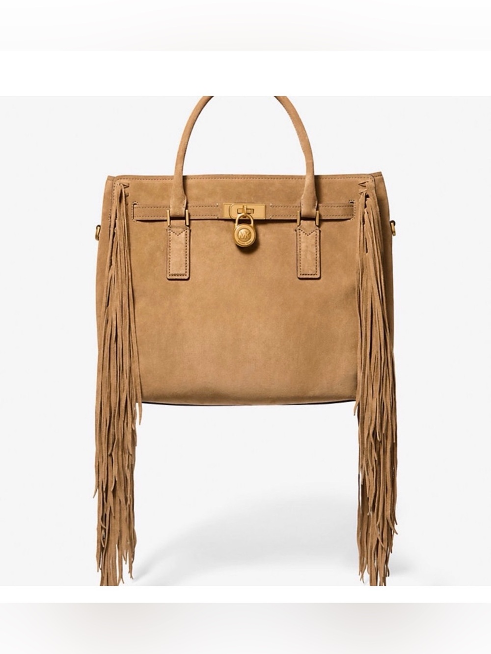 Michael Kors Tan Suede Fringe Tote - Picture 2 of 16